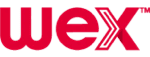 The image displays the WEX logo, featuring the name "WEX" in bold red letters with a stylized, curvy font.