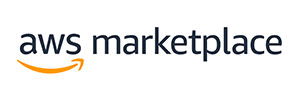 Logo of AWS Marketplace. The text "aws marketplace" is written in black lowercase letters, with the "a" in "aws" featuring the characteristic orange smile (or arrow) underneath, curving from the "a" to the "w". This logo represents a hub for services that help ensure HIPAA compliance and efficient monitoring solutions.